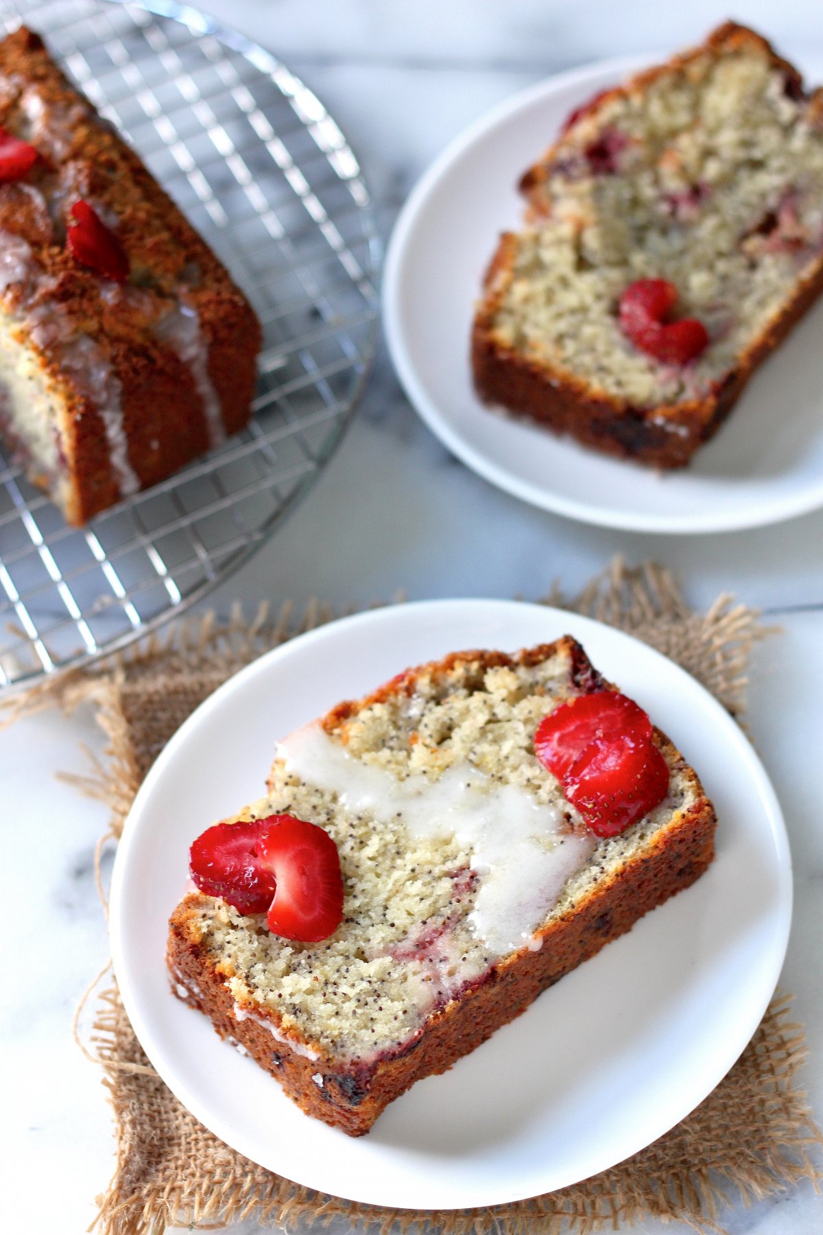 Strawberry Poppy Seed Cake Baker by Nature