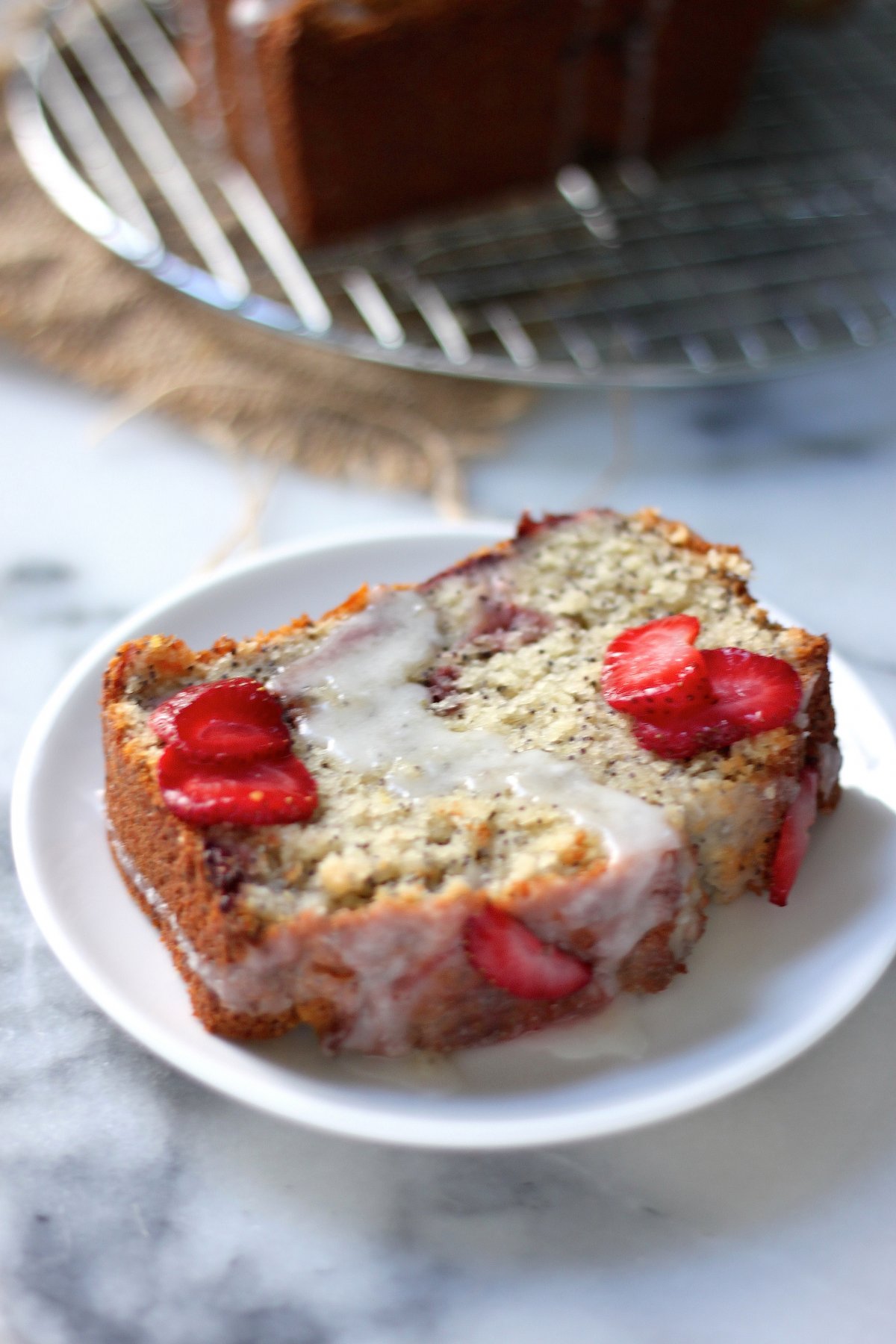 Strawberry Poppy Seed Cake Baker by Nature