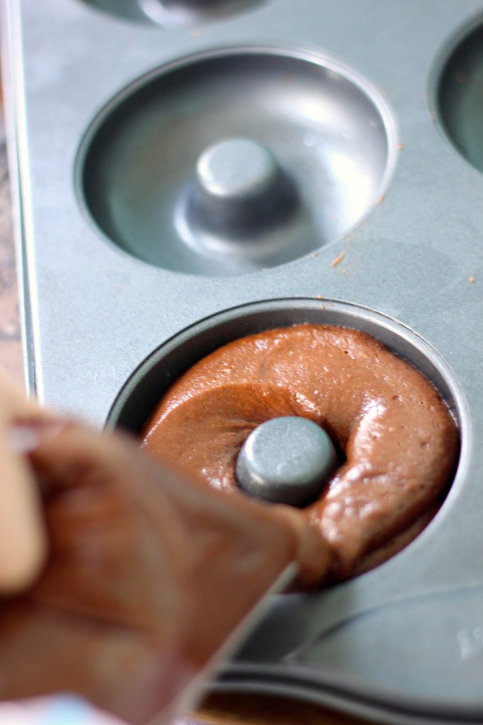 Chocolate Glazed Chocolate Banana Donuts 