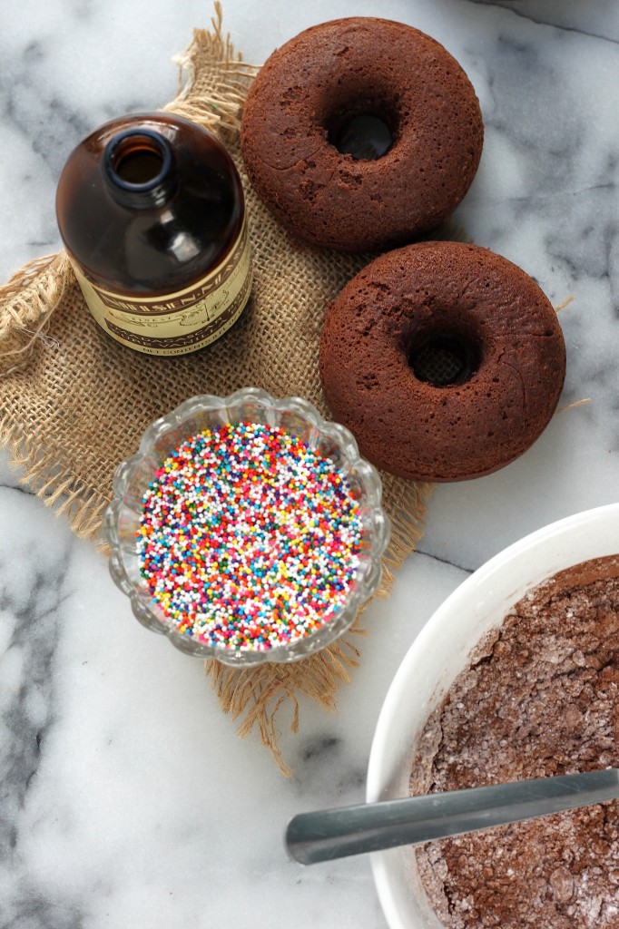 Chocolate Glazed Chocolate Banana Donuts 