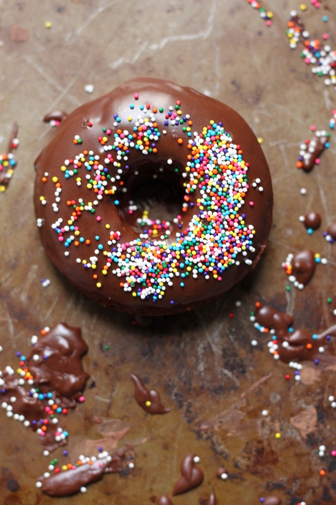 Chocolate Glazed Chocolate Banana Donuts 