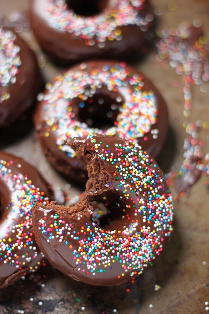 Chocolate Glazed Chocolate Banana Donuts 