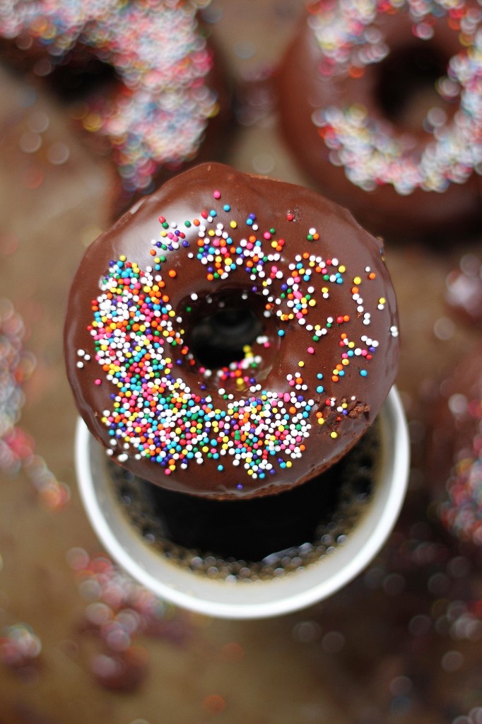 Chocolate Glazed Chocolate Banana Donuts 