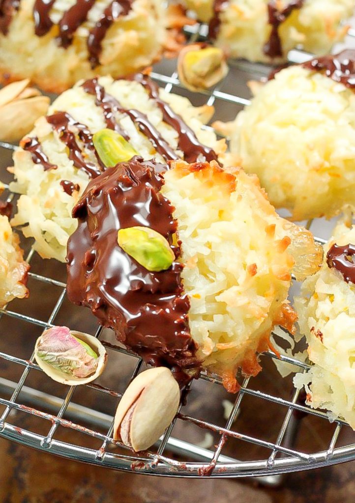 chocolate covered coconut macaroons 