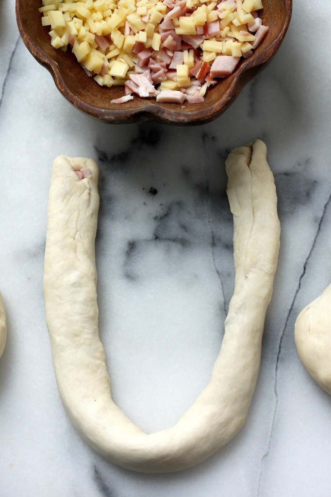 Ham, Swiss, and Jalapeño Stuffed Pretzels 