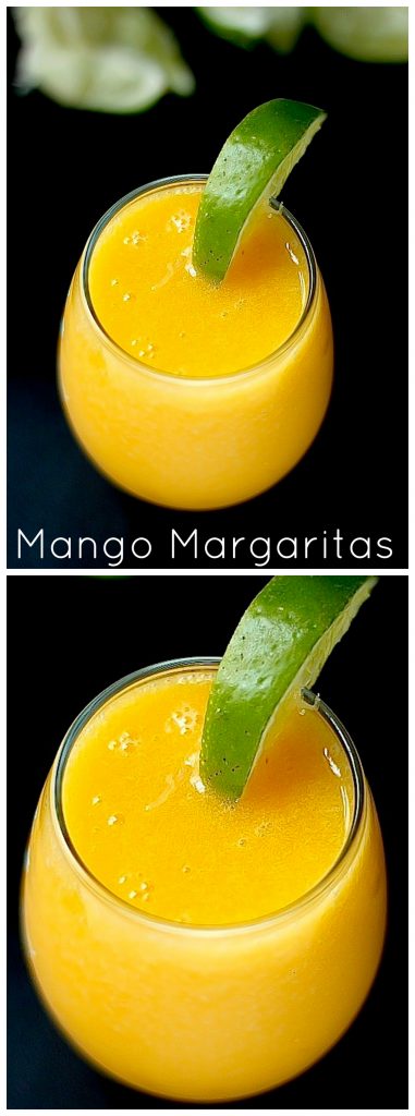 The BEST Mango Margaritas!!! SO easy to make at home.