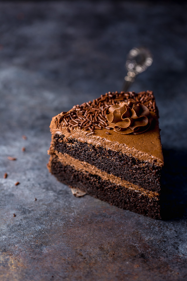 Just one bite of this Super Decadent Chocolate Cake with Chocolate Fudge Frosting will have you head over heels in love! And it couldn't be easier to bake!