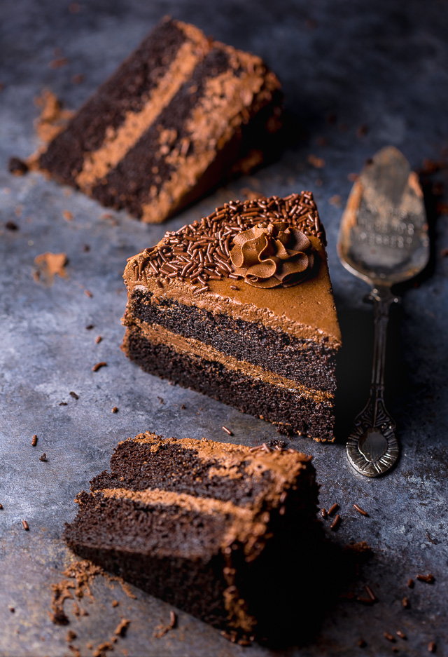 Just one bite of this Super Decadent Chocolate Cake with Chocolate Fudge Frosting will have you head over heels in love! And it couldn't be easier to bake!