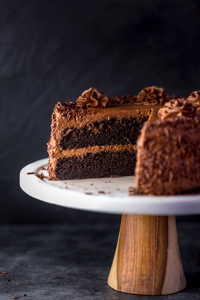 Just one bite of this Super Decadent Chocolate Cake with Chocolate Fudge Frosting will have you head over heels in love! And it couldn't be easier to bake!