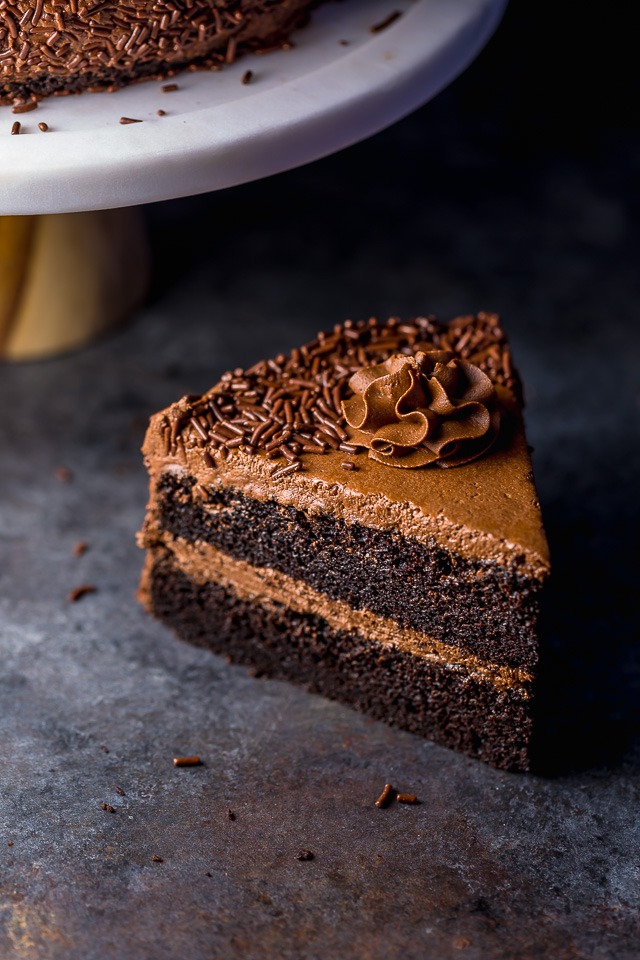 Just one bite of this Super Decadent Chocolate Cake with Chocolate Fudge Frosting will have you head over heels in love! And it couldn't be easier to bake! 