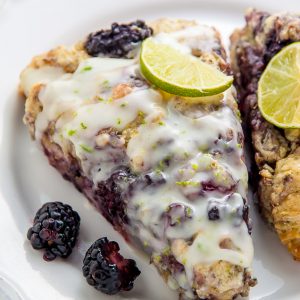 Fresh blackberries and a vibrant pop of lime make these scones irresistible!