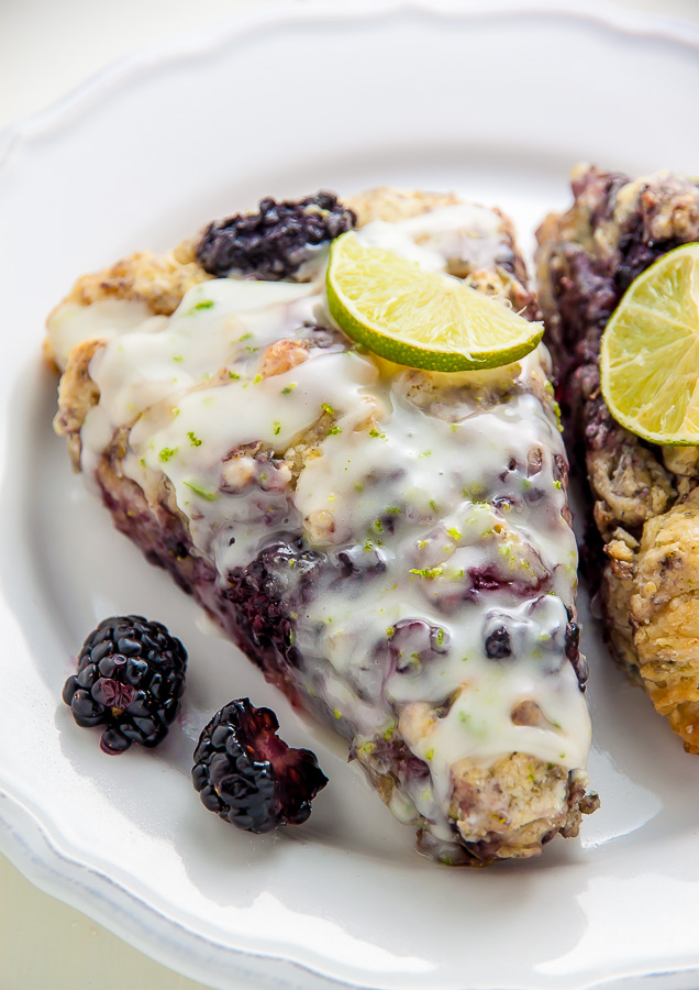 Fresh blackberries and a vibrant pop of lime make these scones irresistible!