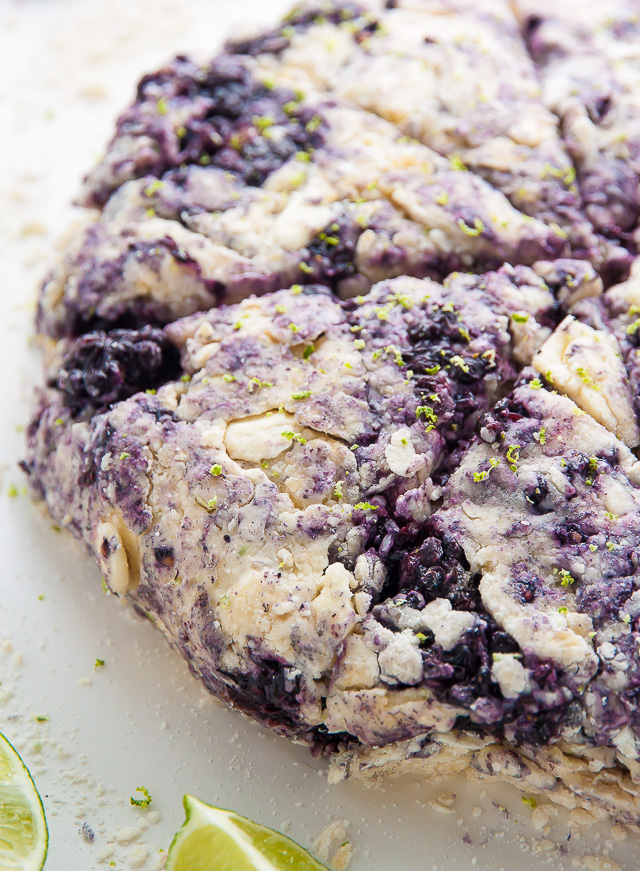 Fresh blackberries and a vibrant pop of lime make these scones irresistible!