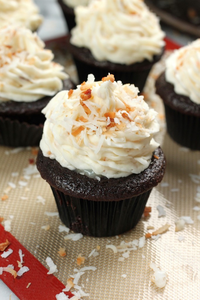 The Best Chocolate Coconut Cupcakes 