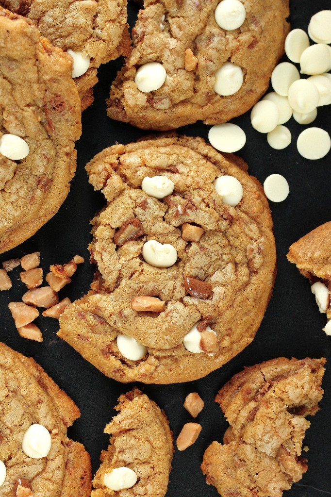 White Chocolate Toffee Brown Butter Cookies 