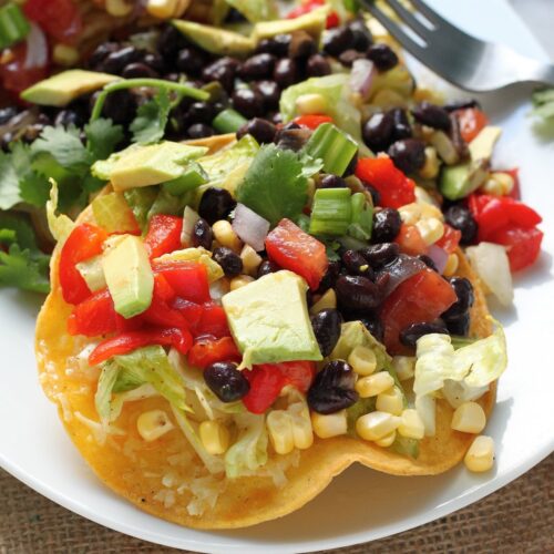 Mexican Chopped Tostada Salad - Baker by Nature