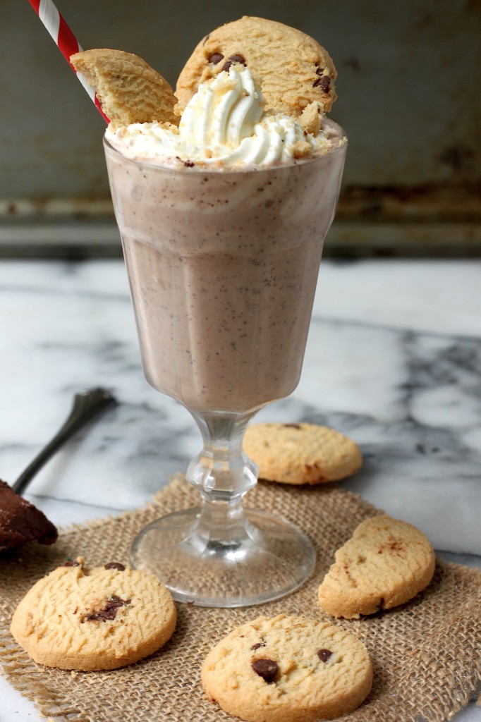 Malted Nutella Chocolate Chip Cookie Milkshake