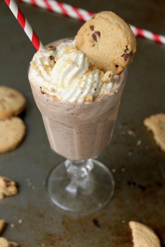 Malted Nutella Chocolate Chip Cookie Milkshake