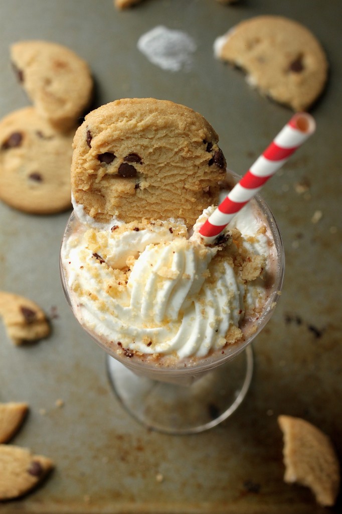 Malted Nutella Chocolate Chip Cookie Milkshake