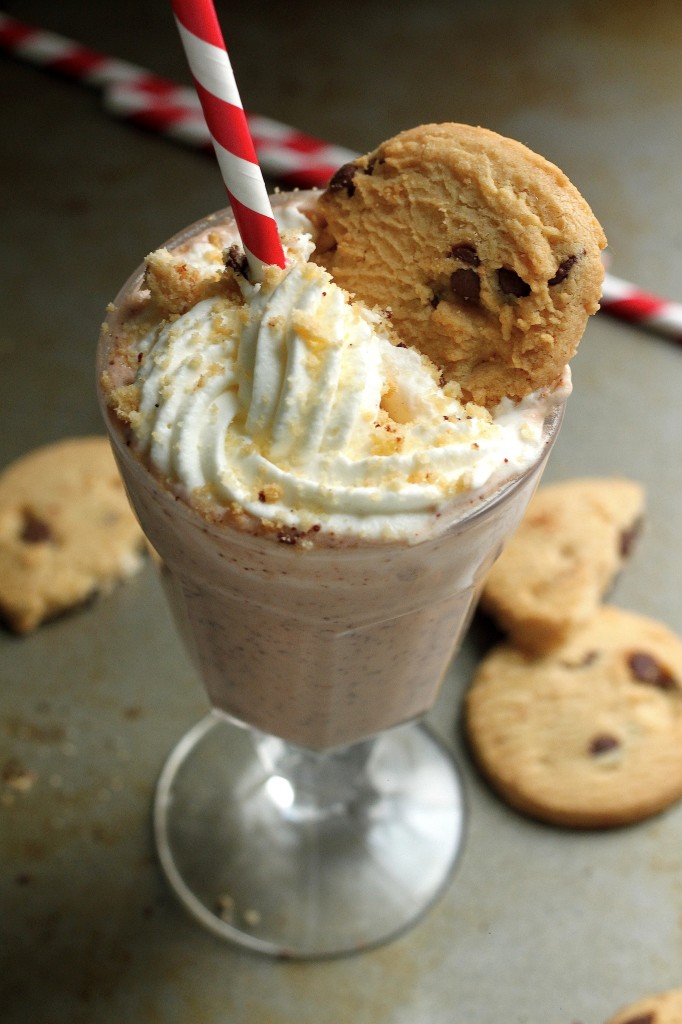 Malted Nutella Chocolate Chip Cookie Milkshake