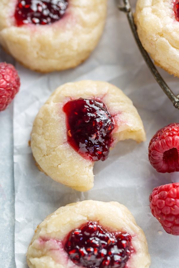 Raspberry Thumbprint Cookies - Baker by Nature