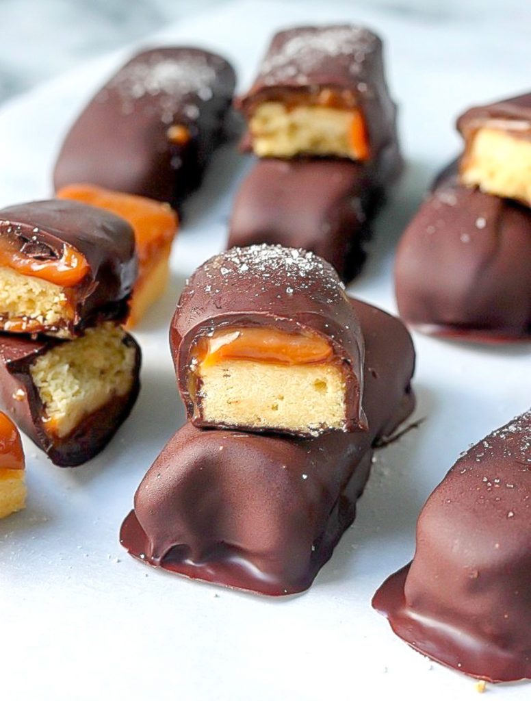 Dark Chocolate and Salted Caramel "Twix" Bars