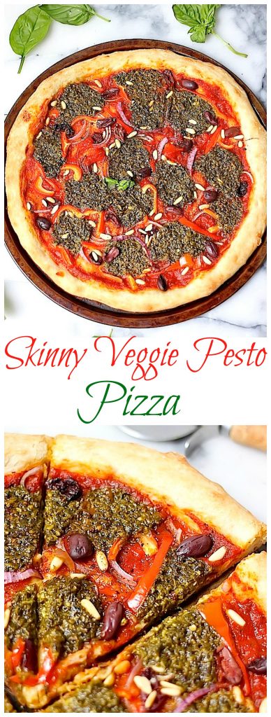 Summertime Pesto Pizza (Skinny, Vegan, Dairy Free)