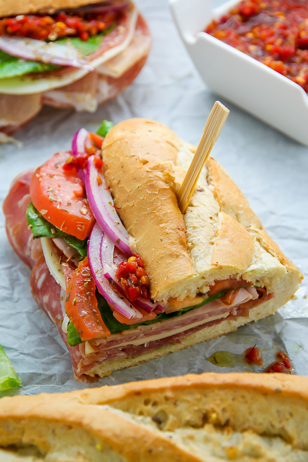 Baked Italian Hoagie Recipe - a quick and easy sandwich recipe.