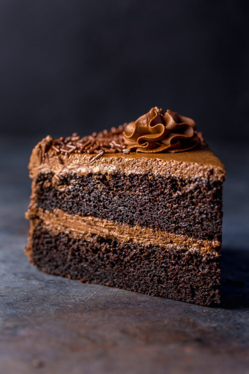 Just one bite of this Super Decadent Chocolate Cake with Chocolate Fudge Frosting will have you head over heels in love! And it couldn't be easier to bake!