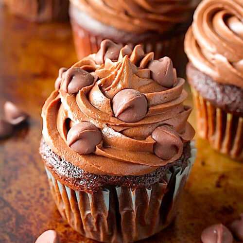 Super Decadent Chocolate Cupcakes - These Homemade Chocolate Cupcakes have RAVE reviews in the comments and are so easy to make! We LOVE these.