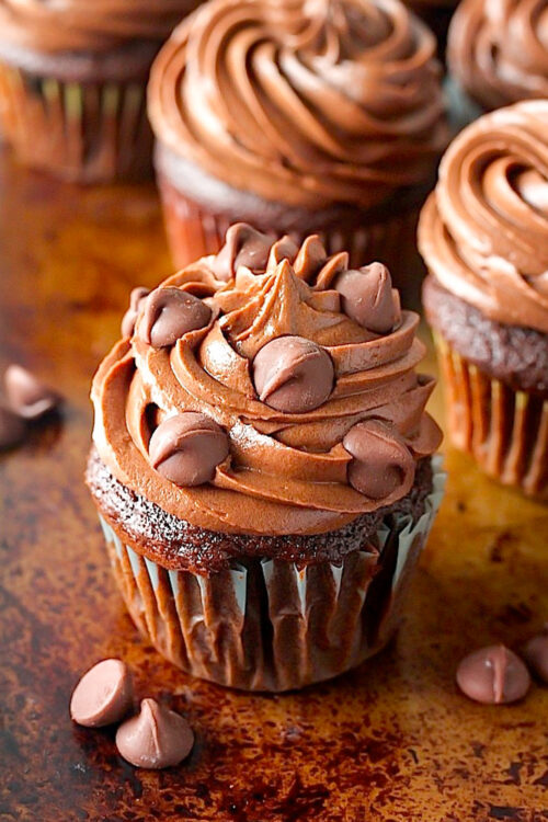 Super Decadent Chocolate Cupcakes - These Homemade Chocolate Cupcakes have RAVE reviews in the comments and are so easy to make! We LOVE these.