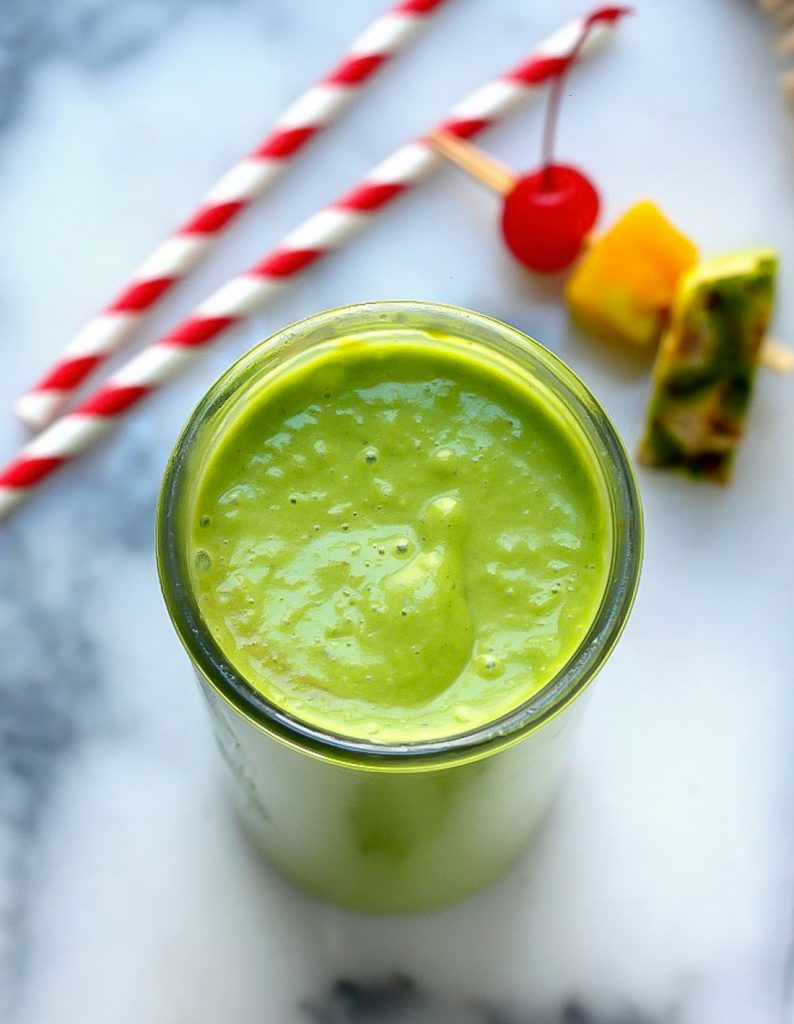 THE BEST Tropical Green Smoothie! Naturally sweet and so delicious you'll want to drink one every day.