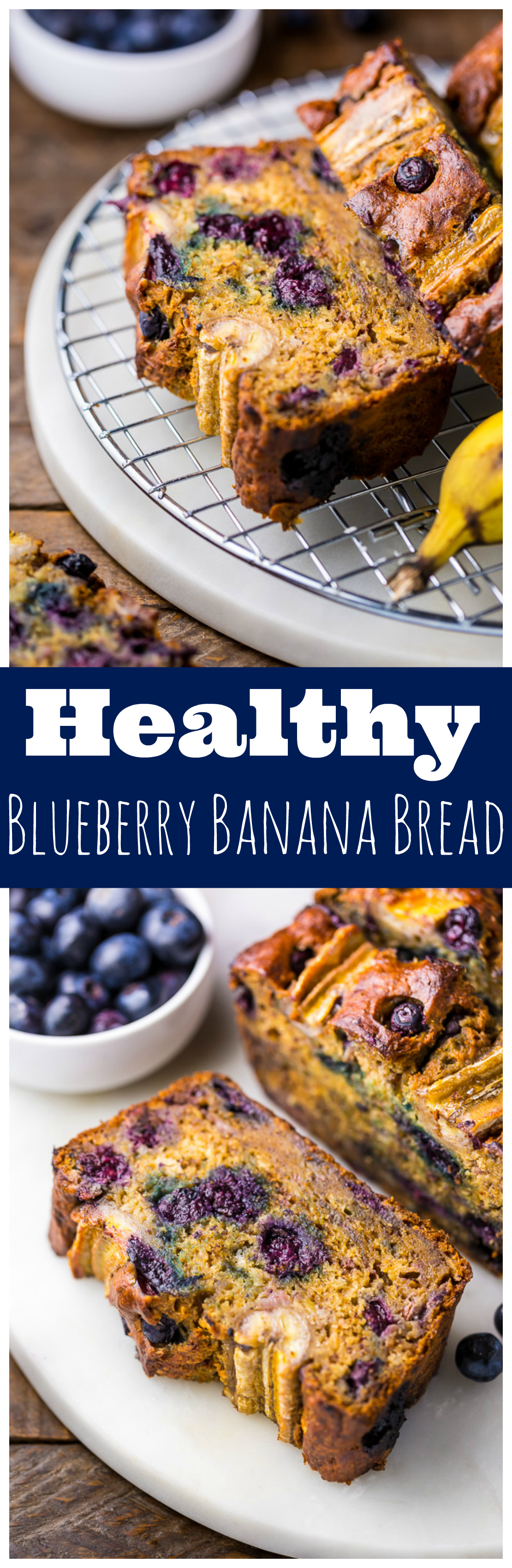 Healthy Blueberry Banana Bread - Baker by Nature