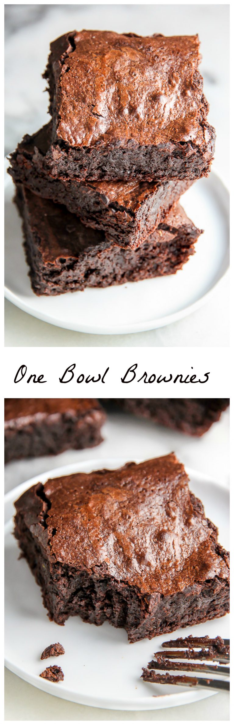 Outrageously Amazing One-Bowl 5-Ingredient Brownies - Baker by Nature