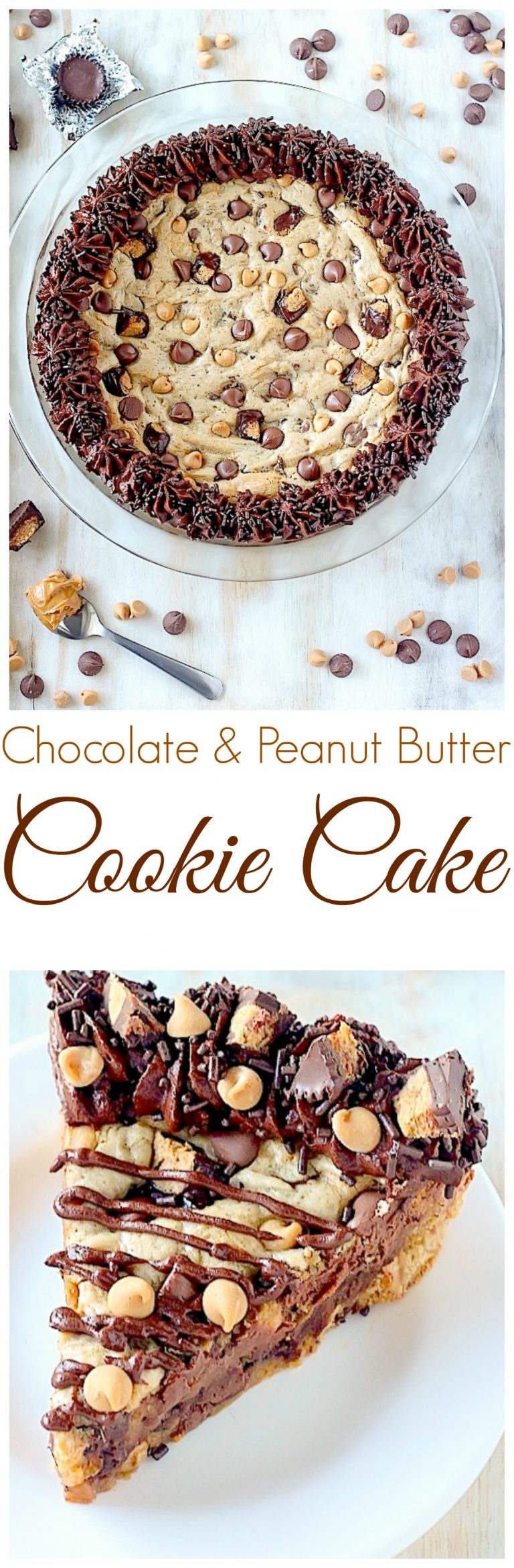 Ultimate Peanut Butter Chocolate Chip Cookie Cake Baker by Nature