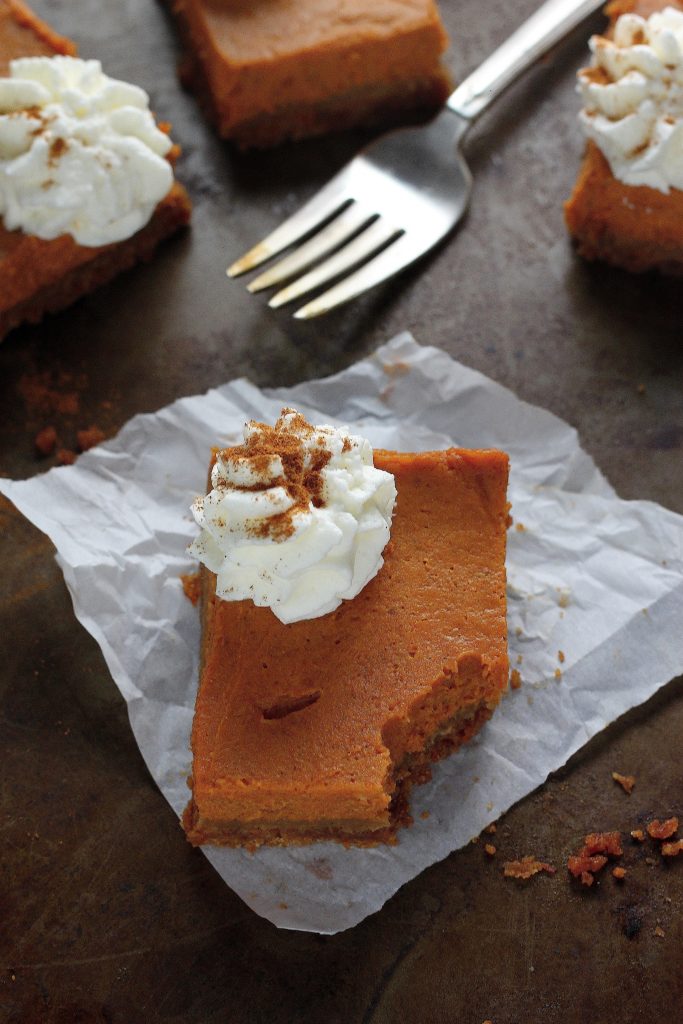 Greek Yogurt Pumpkin Pie Bars 