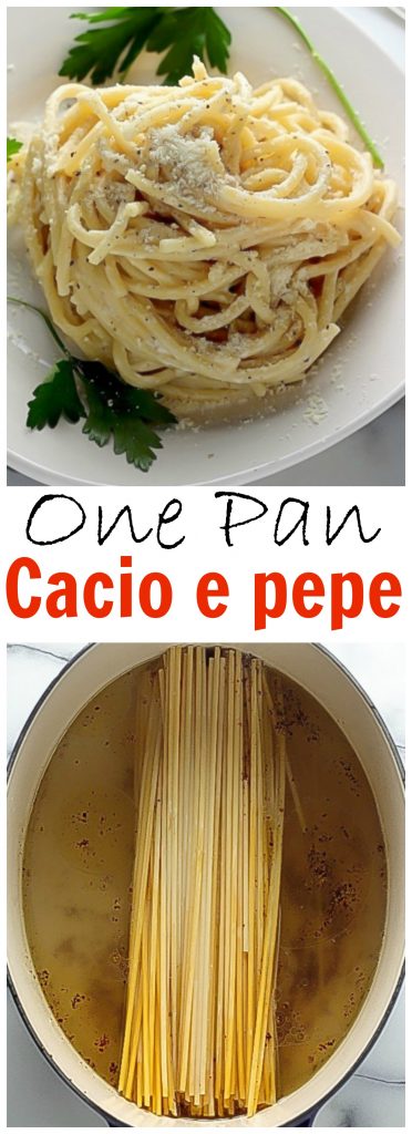 One pan cacio e pepe