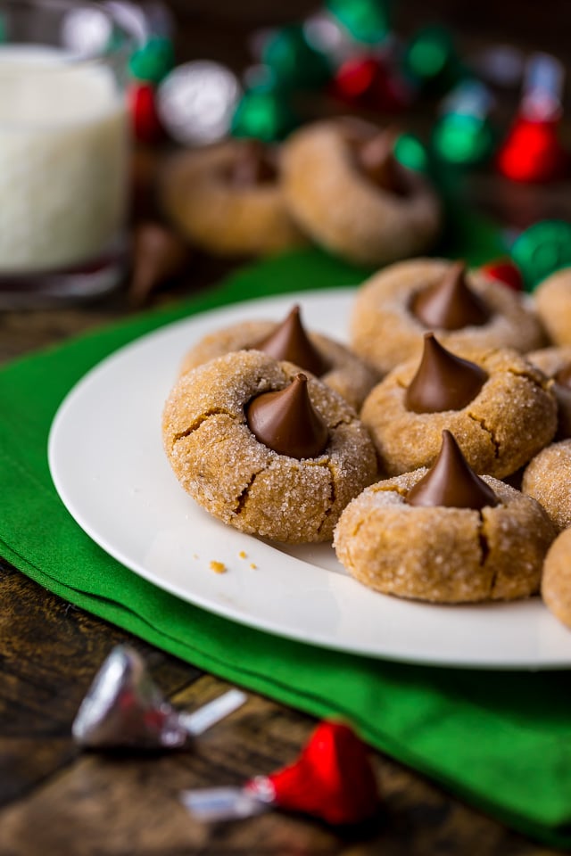 Flourless 5-INGREDIENT Peanut Butter Blossoms are the ultimate holiday cookie!!!