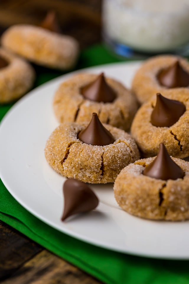 Flourless 5-INGREDIENT Peanut Butter Blossoms are the ultimate holiday cookie!!!