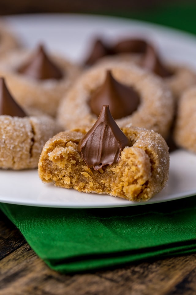 Flourless 5-INGREDIENT Peanut Butter Blossoms are the ultimate holiday cookie!!!