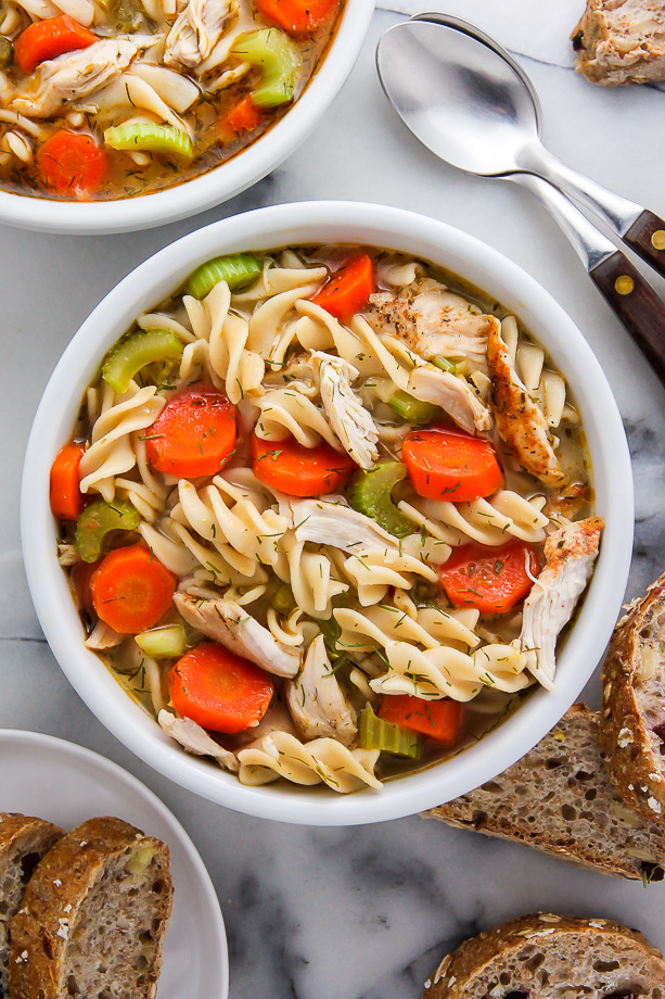 Flu Fighter Chicken Noodle Soup + Video - Baker by Nature