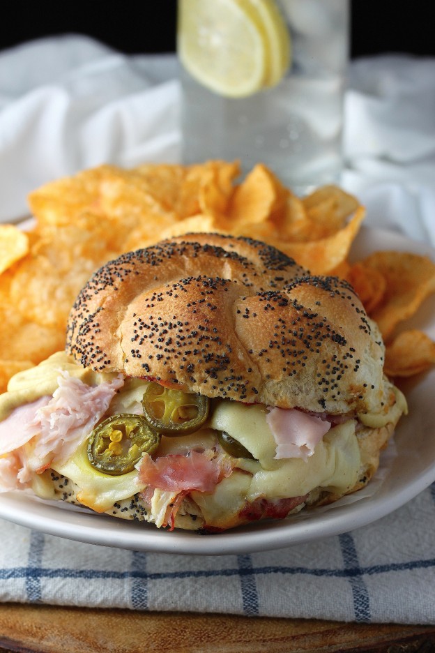 Hot Ham, Swiss, and Jalapeño Sandwiches Baker by Nature