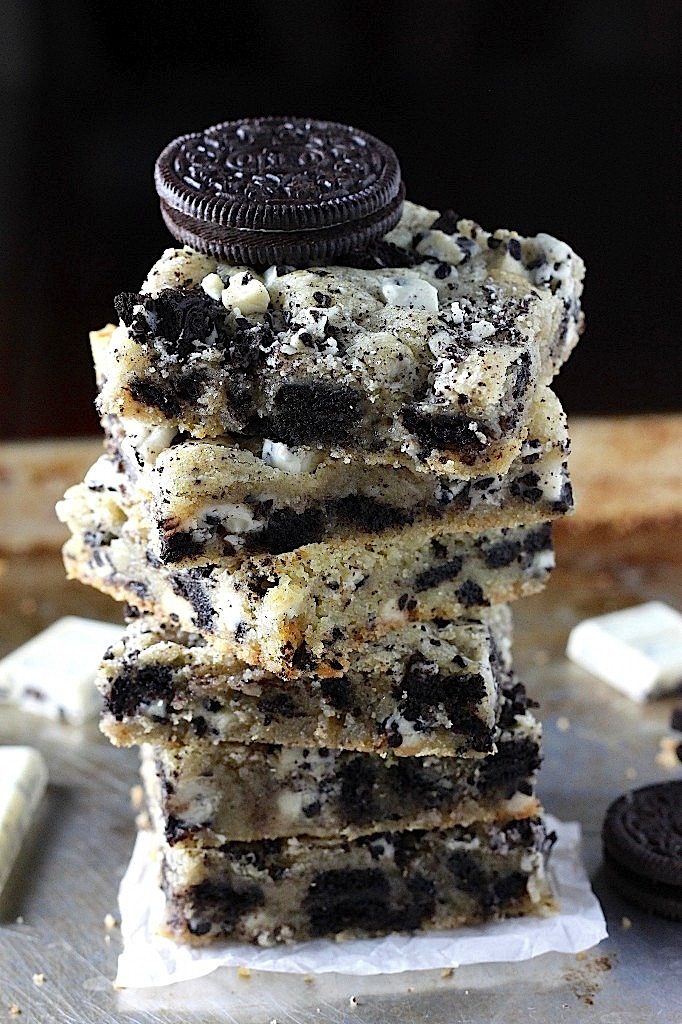 Ultimate Cookies and Cream Blondies - Baker by Nature