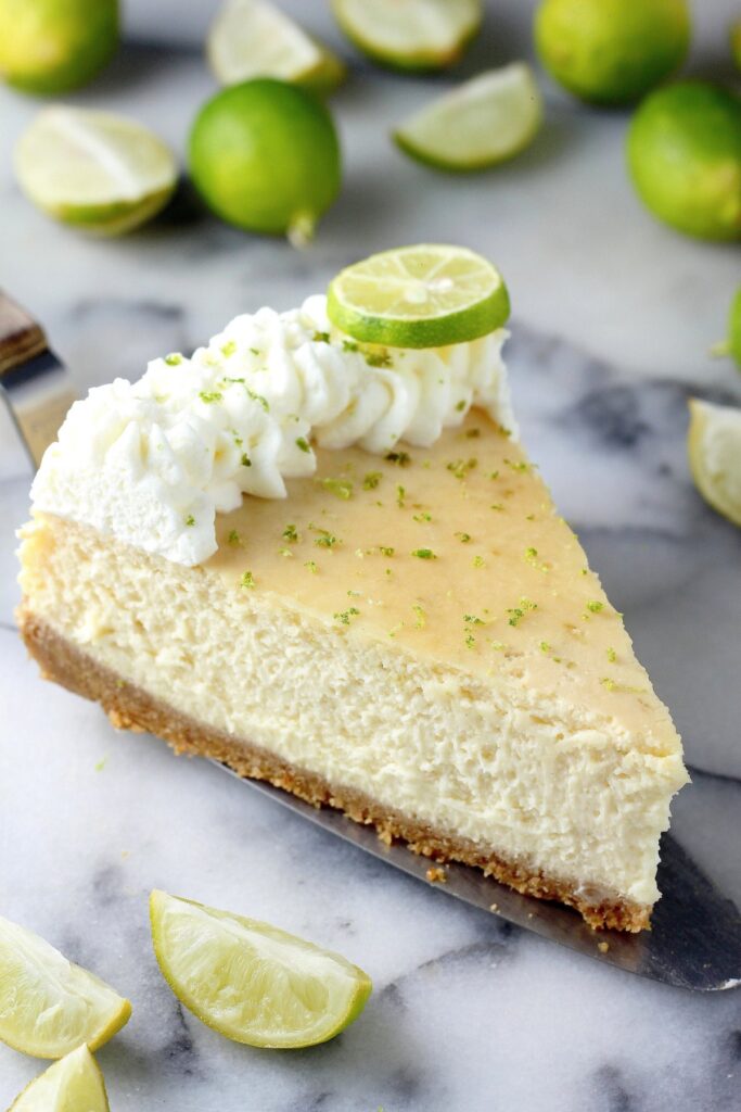 Creamy Greek Yogurt Key Lime Cheesecake - Baker by Nature