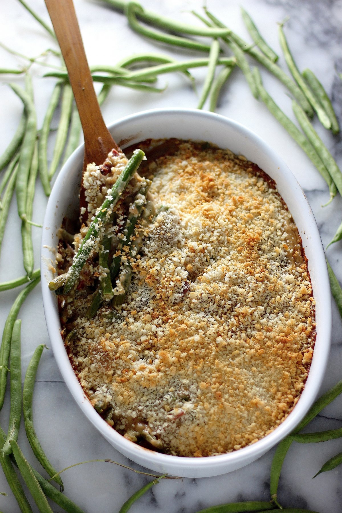 Gourmet Green Bean Casserole With Bacon, Gruyère, And Caramelized ...