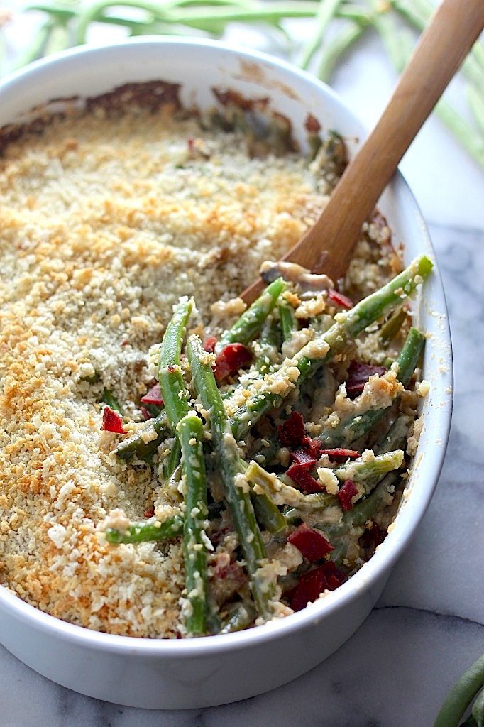 Gourmet Green Bean Casserole with Bacon, Gruyère, and Caramelized ...