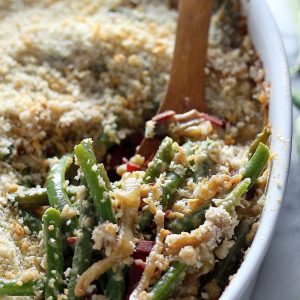 Gourmet Green Bean Casserole with Bacon, Gruyère, and Caramelized Onions