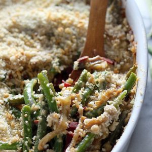 Gourmet Green Bean Casserole with Bacon, Gruyère, and Caramelized ...