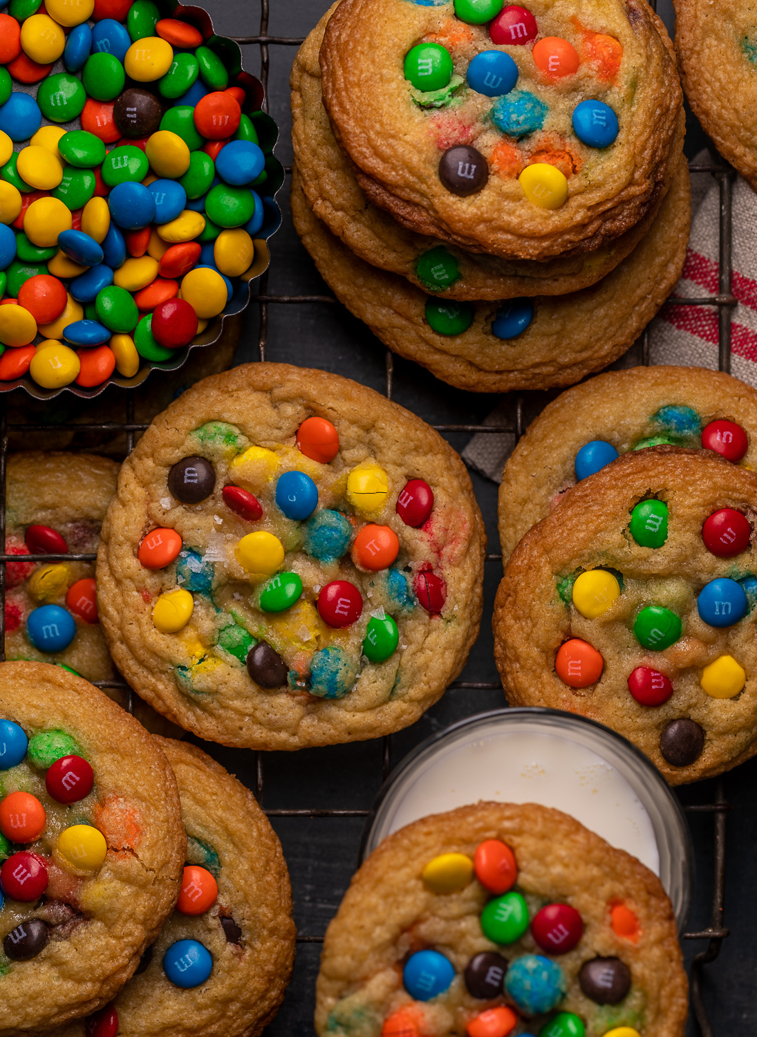 Super Soft and Chewy M&M Cookies - Brown Eyed Baker