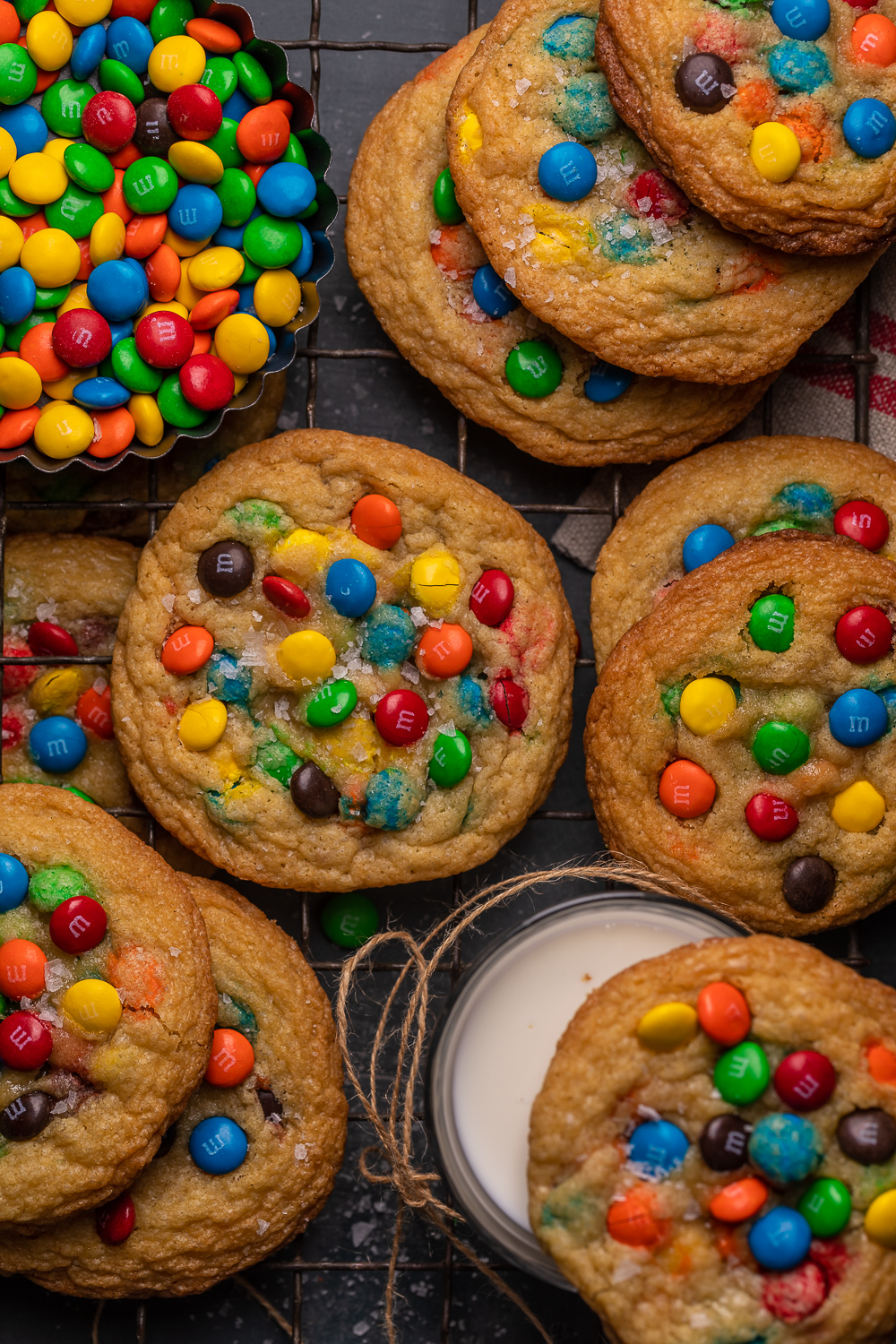 Soft Batch Chocolate M&M Cookies - Baker by Nature